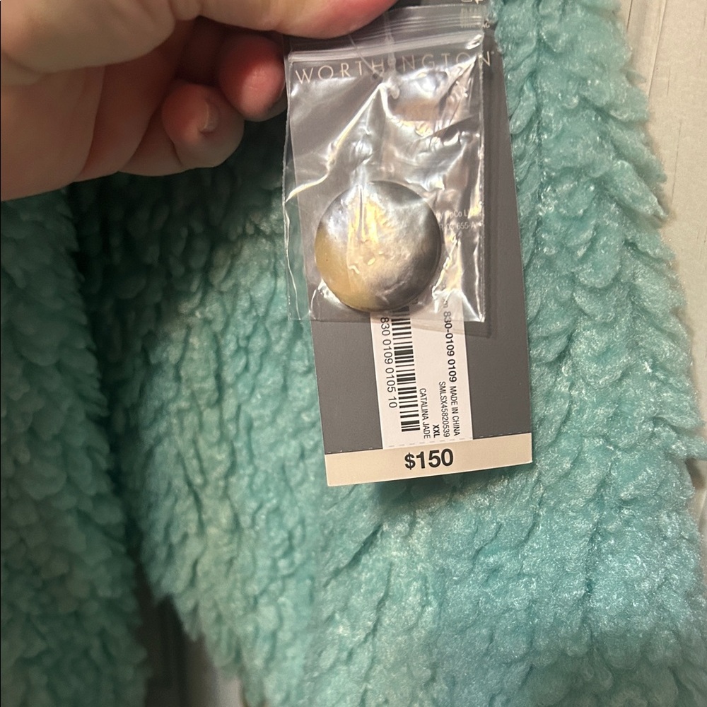Worthington Mint Green Teddy Coat - Picture 7 of 10